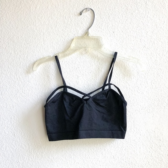 Other - Black Cross Strap Bralette Basics